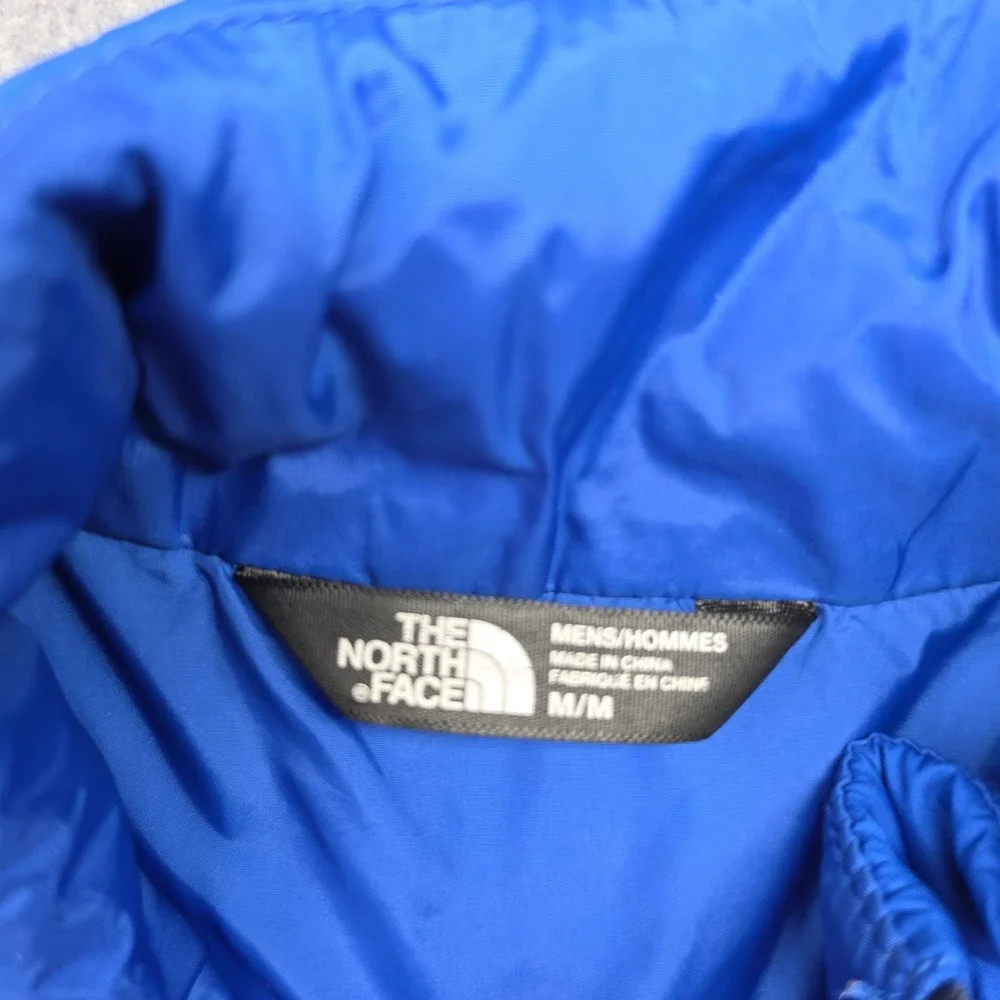 The North Face Mens Blue Quilted Puffer Jacket Full Zip Size Medium